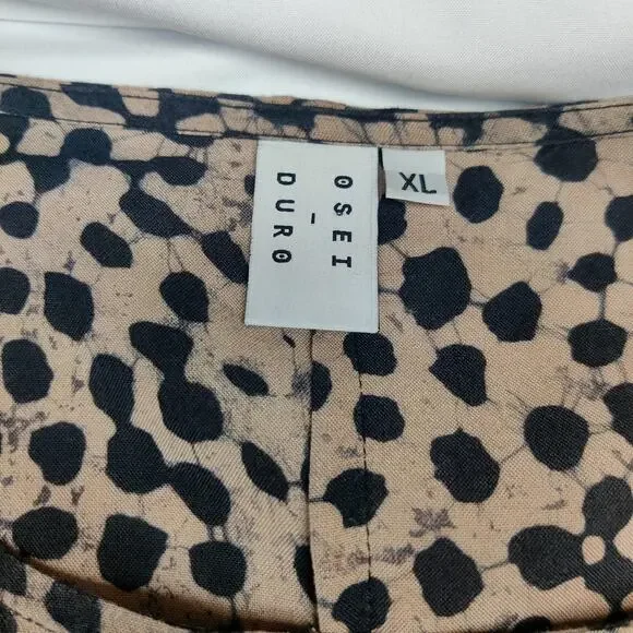 Osei Duro Nonna Maxi Dress Snake Bite XL Hand Dyed Belted Oversized Pockets Boho - Picture 11 of 15